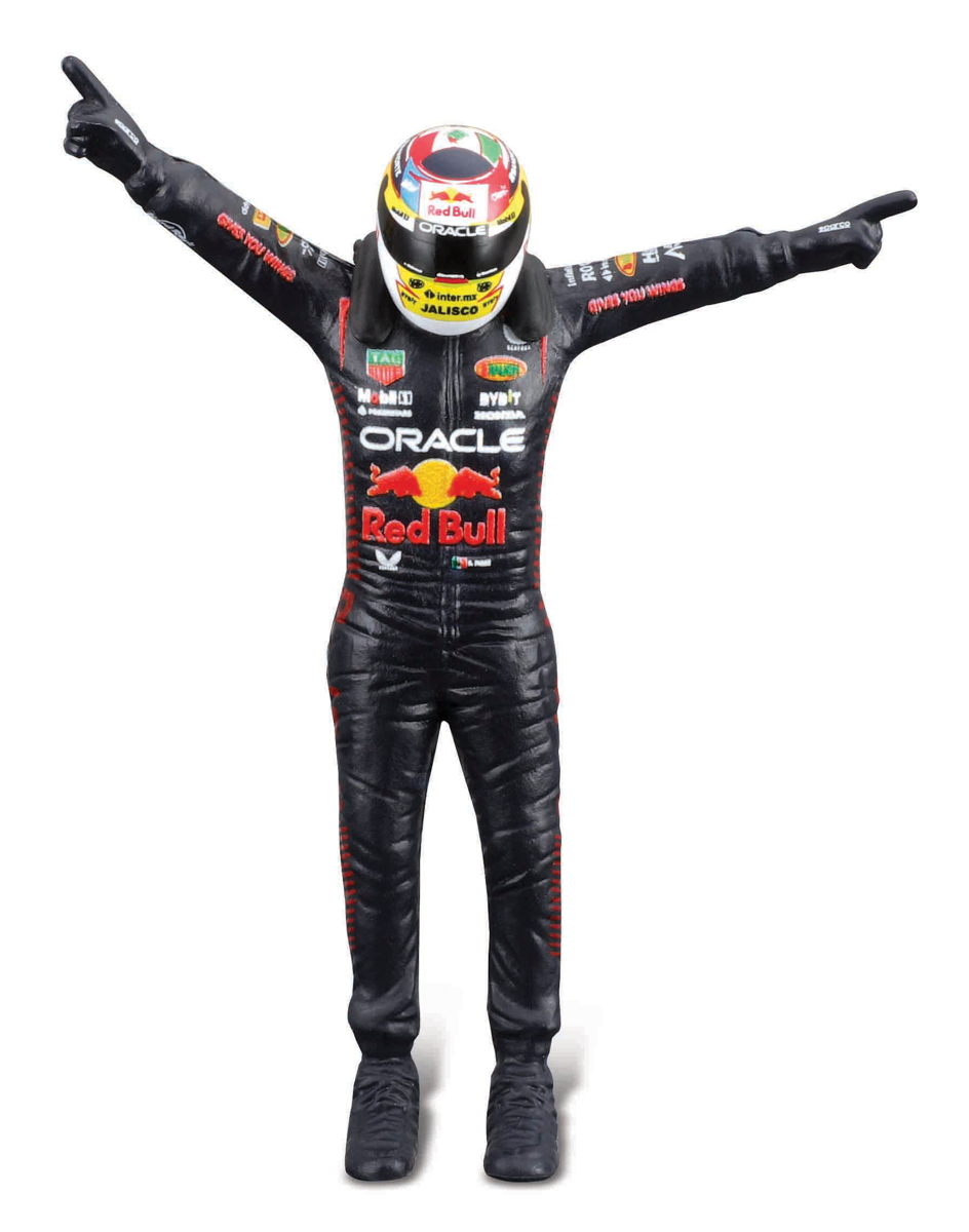 Bburago - RACE Formule F1 s figurkou jezdce, Oracle Red Bull Racing RB19 (2023), 11# Peréz, 1:24