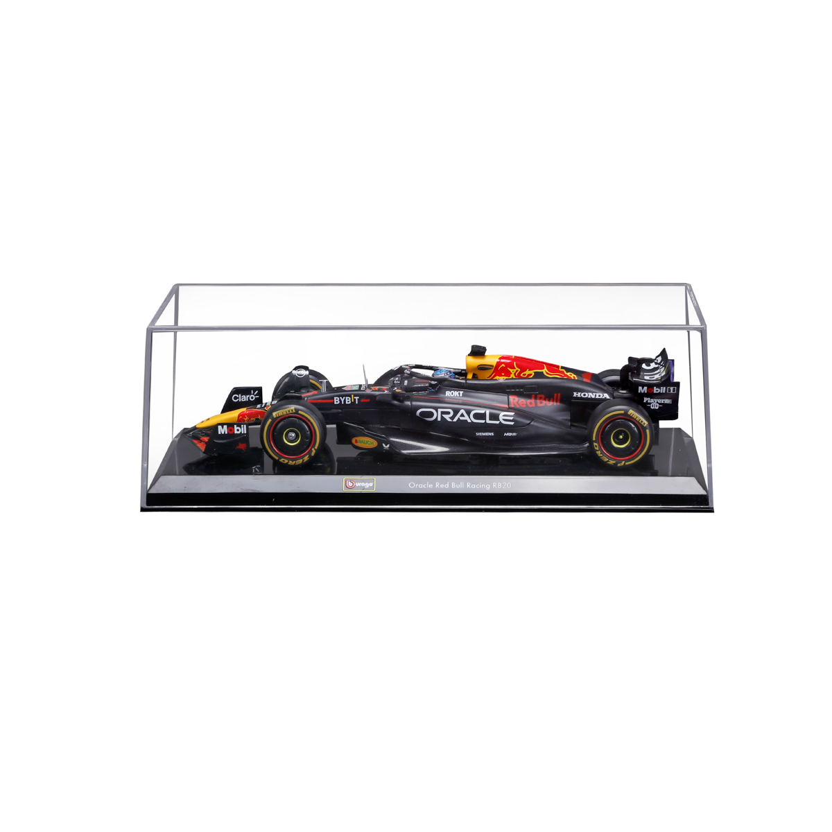 Bburago - RACE F1 v dekorativním boxu, Oracle Red Bull Racing RB20 (2024), #1 Max Verstappen, 1:24