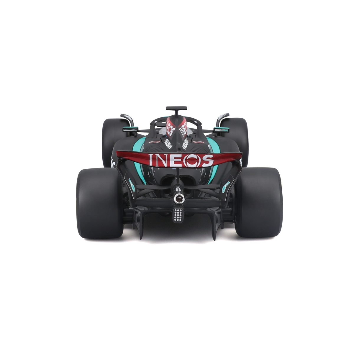 Bburago - RACE F1 v dekorativním boxu, Mercedes-AMG Petronas W15 (2024), #63 George Russell, 1:24