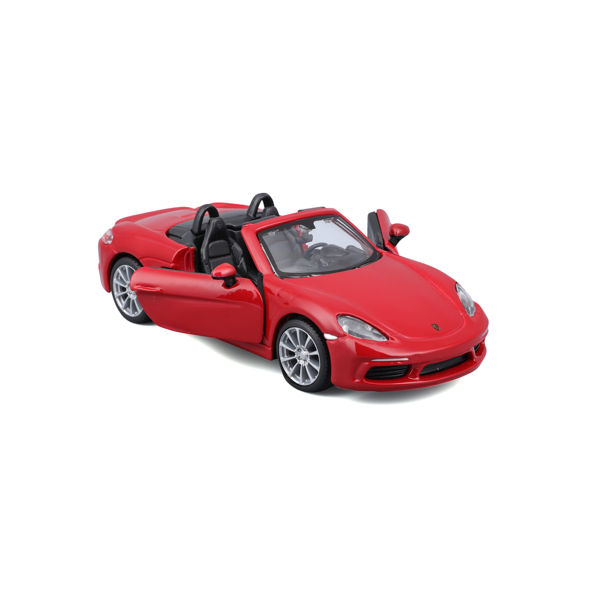 Bburago - Auta HOBBY, Porsche 718 Boxster, tmavě červená, 1:32