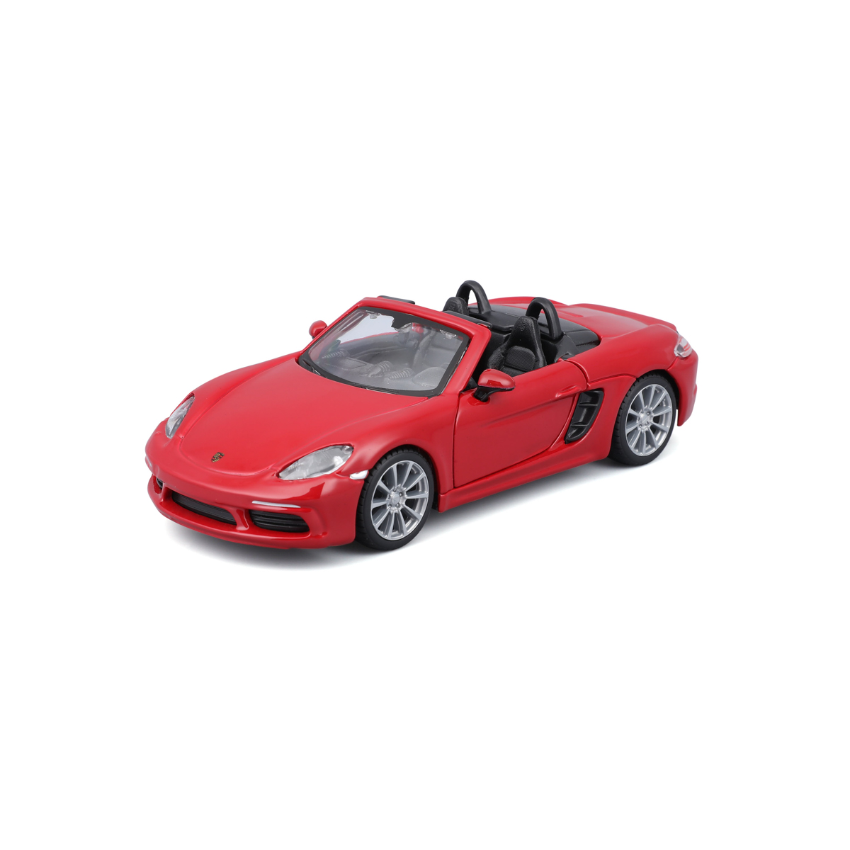 Bburago - Auta HOBBY, Porsche 718 Boxster, tmavě červená, 1:32
