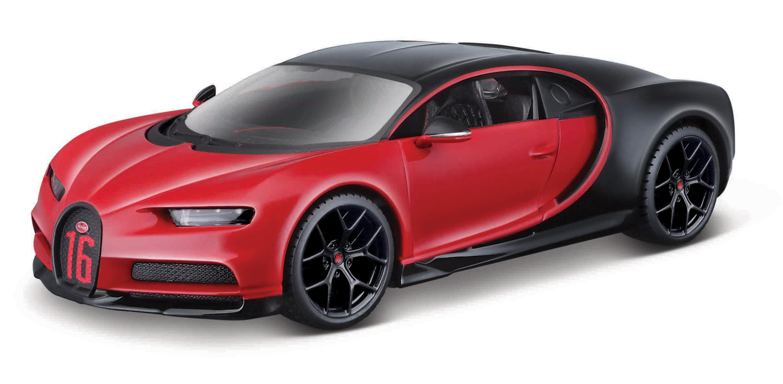 Bburago - Auta HOBBY, Bugatti Chiron Sport, červeno-černá, 1:32