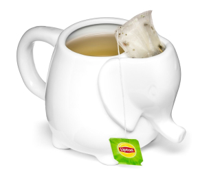 Porcelánový hrnek Slon, Bílý, 500 ml.