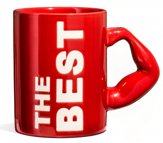 Gadget Master Velký hrnek The BEST, Červený 450 ml.