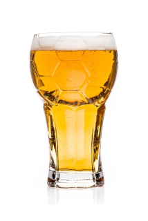 Fotbalový skleněný půllitr, 600 ml.