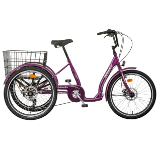 Liberty Tříkolka pro seniory COMFY 6spd. Disk 2026 fialová