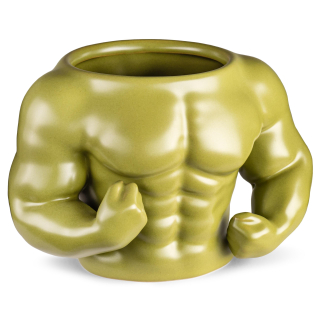 Gadget Master Hrnek se svaly, zelený 350 ml.