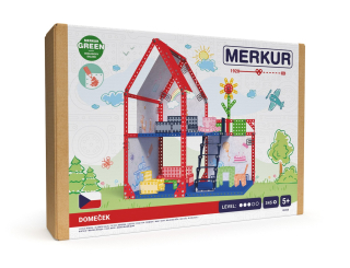 Merkur Domeček pro panenky, 34x39x25 cm, 354 dílků