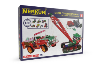 Merkur 8 stavebnice, 1405 dílů, 130 modelů
