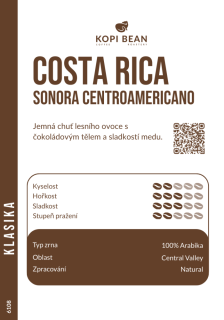 Costa Rica Sonora Centroamericano, Natural, 100 g