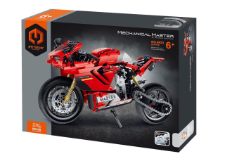 Stavebnice iM.MASTER silníční motorka, červení, 557 dílků