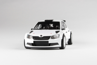 Abrex Škoda Fabia III R5 (2015) Bílá 1:18