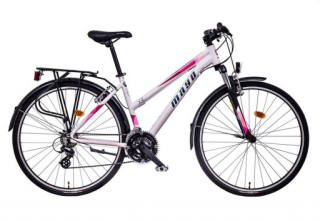 Mayo XR Basic Trek Flat dámské trekové kolo, bílo-růžová
