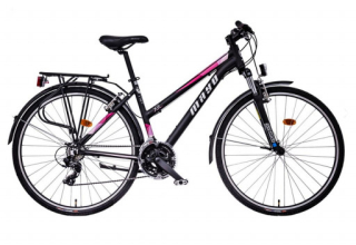 Mayo XR Basic Trek Flat dámské trekové kolo, černo-růžová