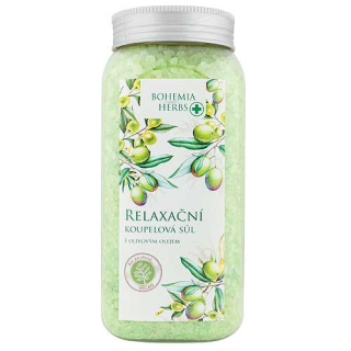 Bohemia Bylinná sůl do koupele 900 g - oliva