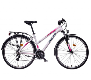 Mayo XR Fit trek Flat Dámské trekingové kolo, bílo-růžové