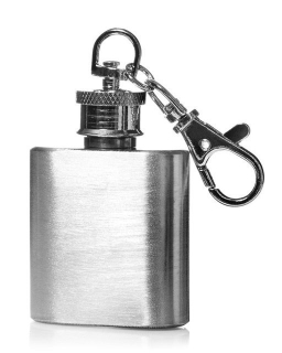 Nerezová placatka na klíče 30ml.