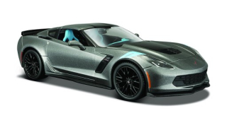 Maisto Corvette Grand Sport 2017, metal šedá, 1:24