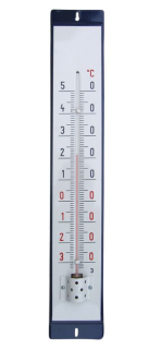 Venkovní teploměr smaltovaný, Modrobílý 500 x 95 mm