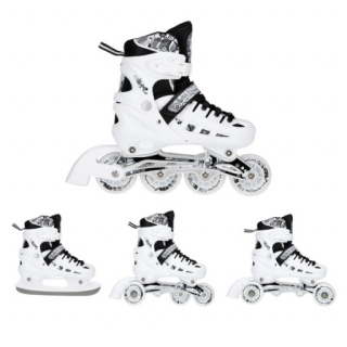 Nils Extreme NH10905 Kolečkové brusle 4v1, bílé, vel.S (31-34)