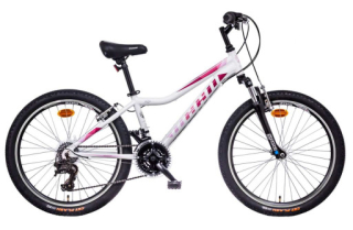 Mayo 24" Fit V, Dětské hoské kolo, bílo-růžové