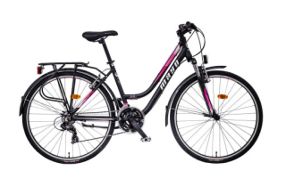 Mayo XR Basic Lite Trek Low Dámské trekové kolo, černo-růžové