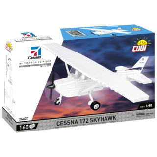 Cessna 172 Skyhawk, bílá, 1:48, 160 kostek