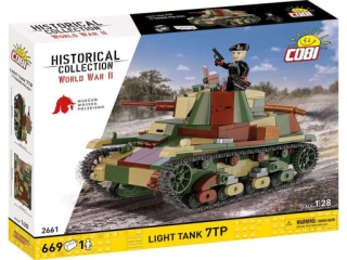 Cobi 2661 II WW Lehký tank 7TP, 1:28, 669 kostek
