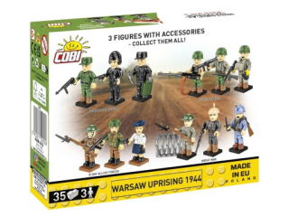 Cobi 2057 3 figurky s doplňky Varšavské povstání, 35 kostek