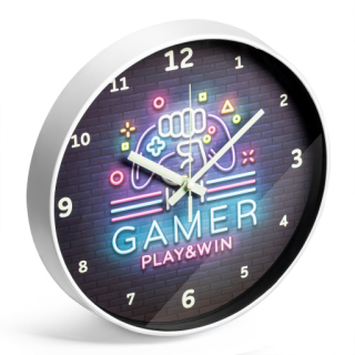 Nástěnné hodiny GAMER'S - svítí ve tmě