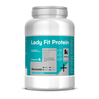 Kompava Lady Fit Protein, jahoda-malina, 2000g