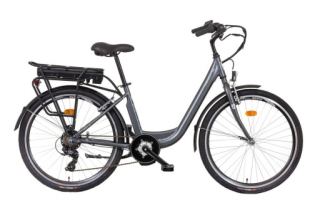 Elektrokolo Liberty e-VIA 6 spd 26" středový motor, 36V/14Ah, 2026 antracitové, Přední vidlice Odpružená