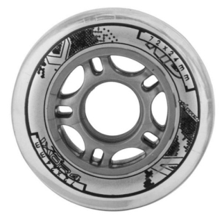 Nils Extreme Kolečka PU 72x24, Čiré, 4ks