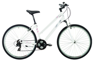 Kenzel Dámské krosové kolo Stroller Cross woman 2026 bílo-stříbrné (rám. 44)
