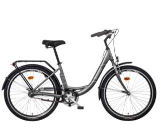LIBERTY Městské jízdní kolo VIA 7spd NEXUS 26" 2026 antracitové, Přední vidlice Pevná