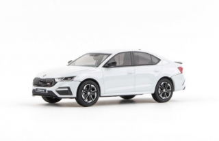 Abrex Škoda Octavia IV RS (2020) Bílá Moon Metalíza 1:43