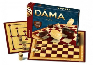 Bonaparte Dáma a mlýn, dřevěná společenská hra