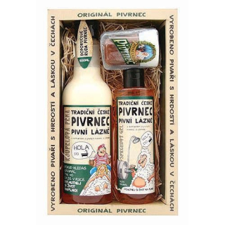 Kosmetická sada Pivrnec, gel 250ml, pěna 500ml a mýdlo 70g