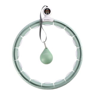 Masážní hula hoop HMS HHM15 se závažím, magnety a počítadlem, zelená