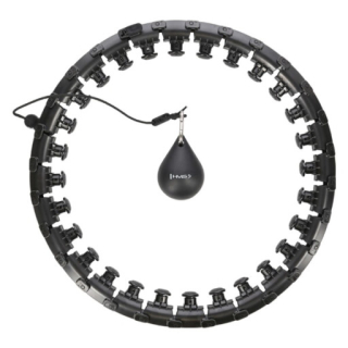 Masážní hula hoop HMS HHW12 plus size se závažím, černá