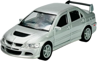 Welly Mitsubishi Lancer EVO VIII, Stříbrné 1:34-39