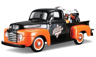 Maisto Harley Davidson 1948 Ford F-1 Pick up, 1958 FLH Duo Glide, 1:24
