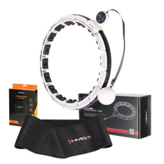 Sada masážní hula hoop HMS HHM16 se závažím, magnety, počítadlo, zeštíhlující pás BR163