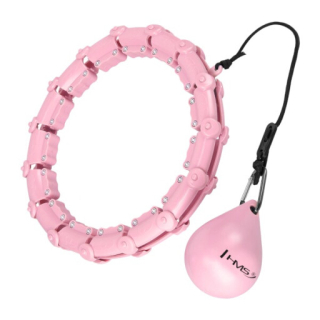 Masážní hula hoop HMS HHW02 se závažím, růžová