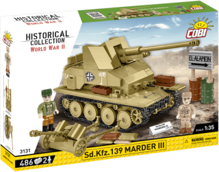 Cobi 3131 II WW German tank destroyer Sd.Kfz. 139 MARDER III, 1:35, 486 kostek