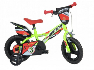 Dino Bikes Dětské kolo 612L-RP Raptor 12" neon yellow