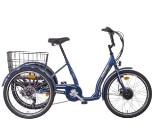 LIBERTY COMFY e-trojkolka 24" 6spd Disk, modrá, 36V 17,5Ah, LCD Displej Základní