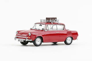 Abrex Škoda 1100MBX (1969) se zahrádkou, Červená Rubínová 1:43