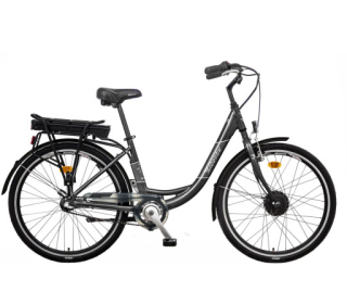 Liberty elektrokolo e-VIA 3spd 26" přední motor, 36V/14Ah, 2026 antracitové, Přední vidlice Odpružená