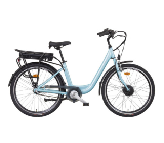 Liberty elektrokolo e-VIA 3spd 26" přední motor, 36V/14Ah, 2026 tyrkysové, Přední vidlice Odpružená